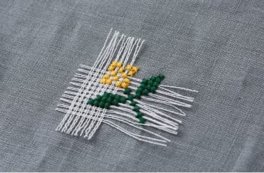 Waste canvas for cross-stitch on garments