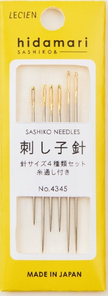 COSMO Hidamari sashiko assorted needle set No. 4345 retail package