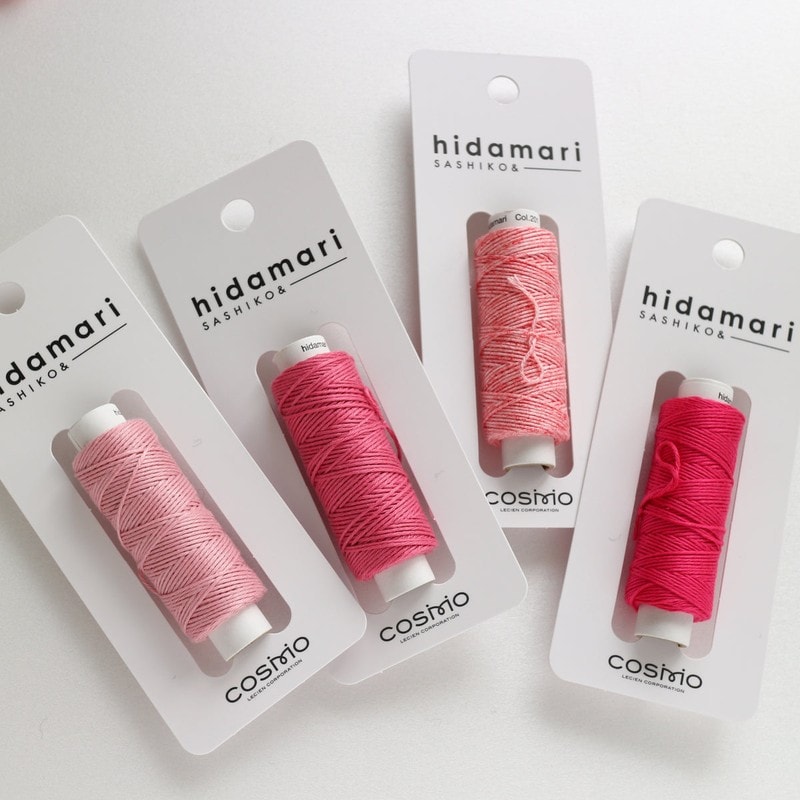 COSMO Hidamari sashiko thread spools in multiple colors