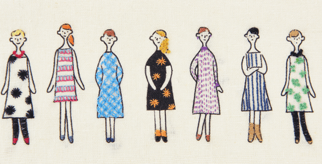 100 Ladies fabric after stitching and styling