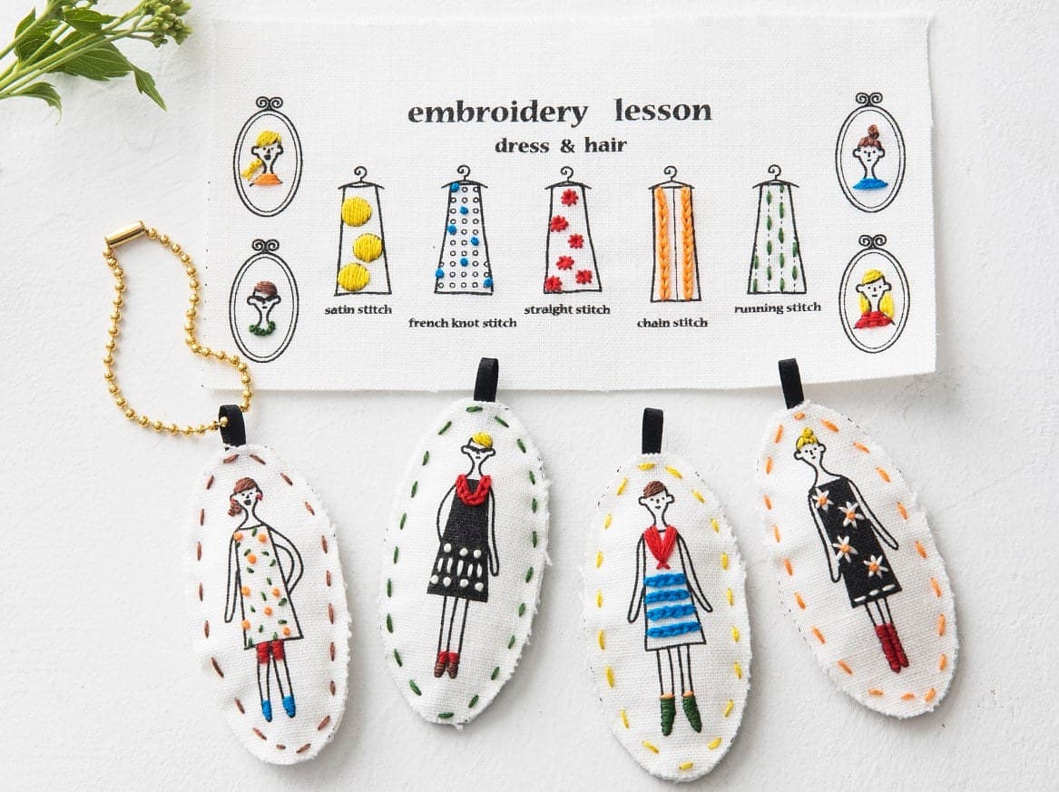 100 Ladies charm embroidery kit